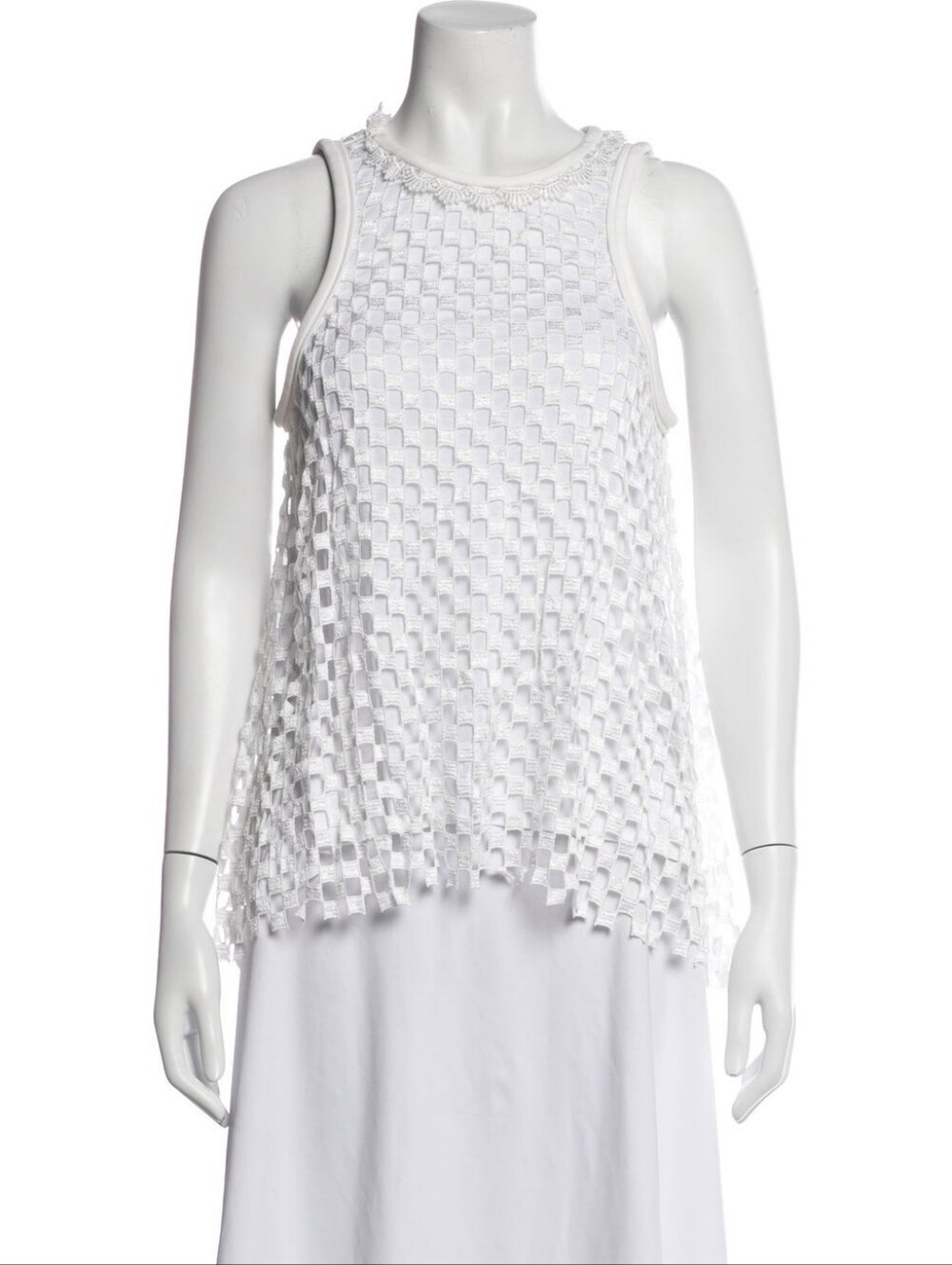 Diane Von Furstenberg Mackeda Crochet Lace Tank Top